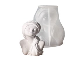 Molde silicona mujer con pañuelo